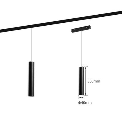 핫 판매 천장 둥지 램프 12W 매달림 램프 40*300mm 48v cob LED 자기 트랙 시스템 조명