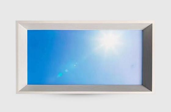 1200*600mm 크기의 인공 블루 스카이 LED 스카이라이트 천장 패널 현대 건강 햇빛 조명