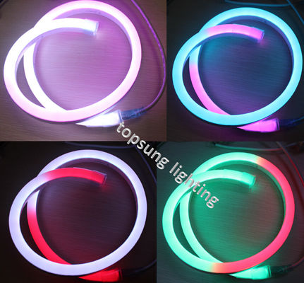 색을 바꾸는 LED 로프 라이트 디지털 네온 로프 라이트 10 픽셀/m