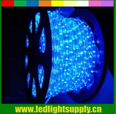 파란색 야외 장식등 2선 12/24V LED 로프 플렉스등