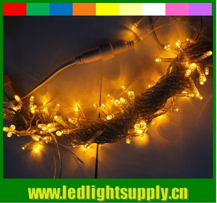 12v 흰색 LED 크리스마스 라이트 100 램프 10m / 집 안과 야외에 설정