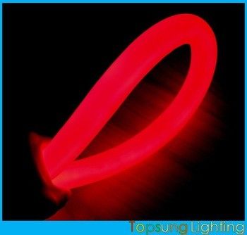 초 밝은 빨간 LED 네온 플렉스 라이트 220v 25mm 야외 장식용