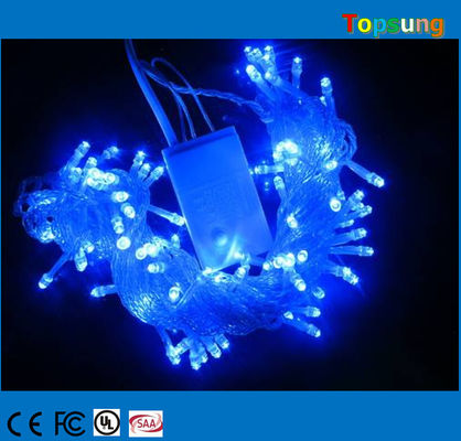 10m 파란 반짝이는 LED 크리스마스 장식 줄 빛 + 컨트롤러 100 전구