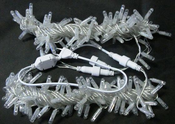 10m 연결 가능 안티 콜드 하얀 LED X 크리스마스 장식등 거품 껍질 100 램프