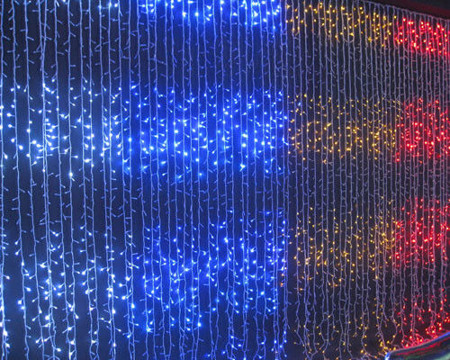 초 밝은 127V 요정 야외 크리스마스 라이트 UK 빌딩을 위한 커튼