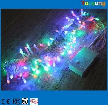 핫 판매 110v 120v 100 LED RGB 반짝이는 크리스마스 문자열 조명 10m 컨트롤러와 함께 깜빡이는