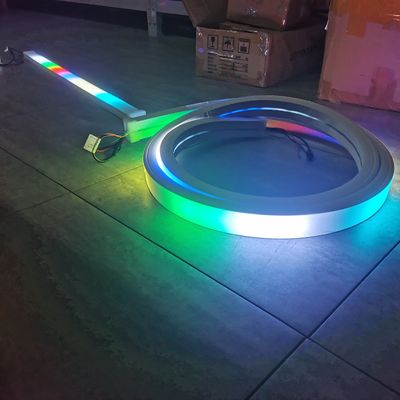 40mm 프로그래밍 가능한 RGBW 네온 유연성 LED 24V RGB 빛 LED 타입 네온 테이프 5050 smd 색을 바꾸는 부드러운 튜브