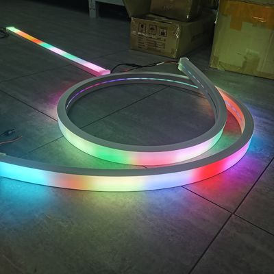 40mm 프로그래밍 가능한 RGBW 네온 유연성 LED 24V RGB 빛 LED 타입 네온 테이프 5050 smd 색을 바꾸는 부드러운 튜브