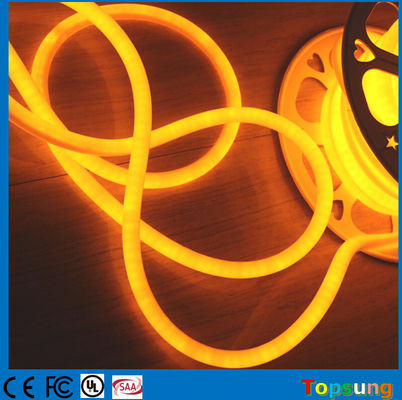 12V 유연한 네온 LED 조명 IP67 360도 원형 로프 크리스마스 밝은 노란색