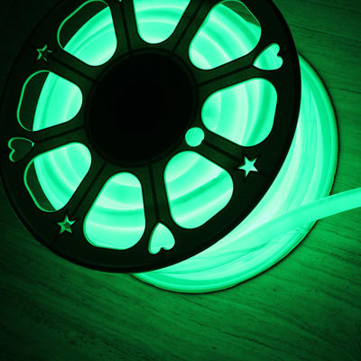 110V 360도 방출 16mm 둥근 슬림 LED 네온 플렉스 크리스마스 라이트 녹색