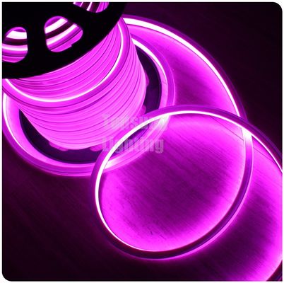 AC 240V 고품질 사각형 분홍색 LED 네온 유연 빛 16x16mm IP68 방수