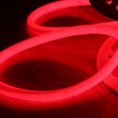 360도 둥근 빨간 LED 네온 플렉스 24v IP67 건물용 방수
