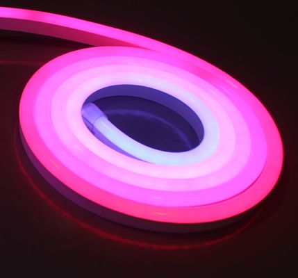 50m 스풀 Topsung Lighting LED 네온 스트립 유연 빛 24v rgb 디지털 네온 10x20mm 초 얇은 픽셀 네온 플렉스