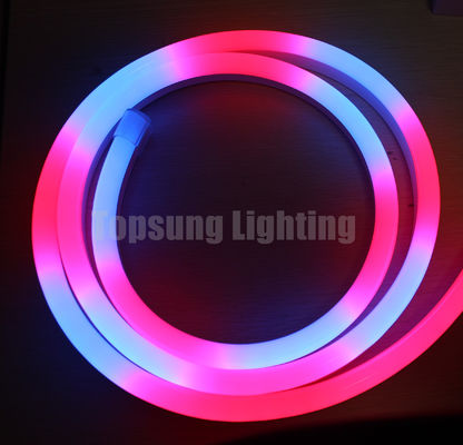 50m 스풀 Topsung Lighting LED 네온 스트립 유연 빛 24v rgb 디지털 네온 10x20mm 초 얇은 픽셀 네온 플렉스