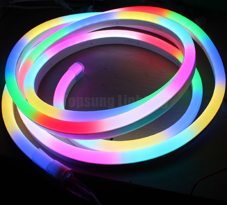 미니 RGB 디지털 픽셀 추격 LED 스트립 네온 플렉스 로프 라이트 24v