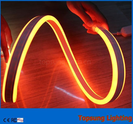 Topsung 조명 12v 오렌지 100m 미니 듀얼 사이드 LED 네온 로프 스트립 방수 8.5*18mm 빛