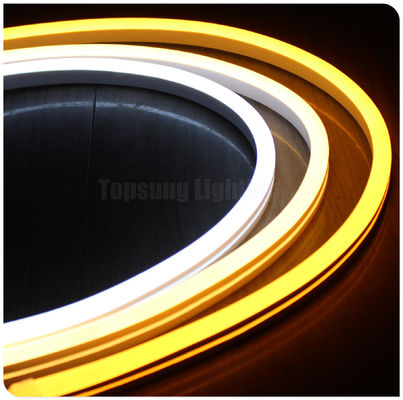 24v 노란색 인기 LED 네온 플렉스 튜브 라이트 PVC 초 얇은 네온 유연 로프 램프 스트립 11x18mm 야외 장식