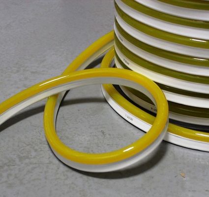 노란색 색상 pvc 덮개 네온 유연 스트립 220v LED 네온 플렉스 리본 로프 11x18mm 얇은 방수 외관 장식