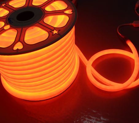 12v 미니 둥근 16mm 지름 360도 방출 LED 네온 플렉스 로프 밝은 오렌지 LED 네온 부드러운 튜브