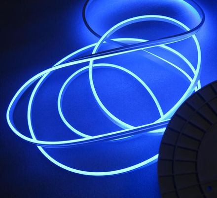 미니 사이드 방출 실리콘 방수 야외 12v LED 네온 플렉스 스트립 조명 6mm 파란색