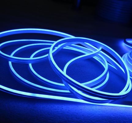 6mm 블루 LED 네온 로프 라이트 플렉스 방수 휴가 파티 크리스마스 트리 가정 장식 110V/220V 블루 네온 스트립