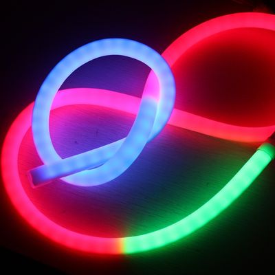 고품질 DMX RGB 유연 LED 네온 픽셀 드림 컬러 라이트 튜브 360도 둥근 스트립