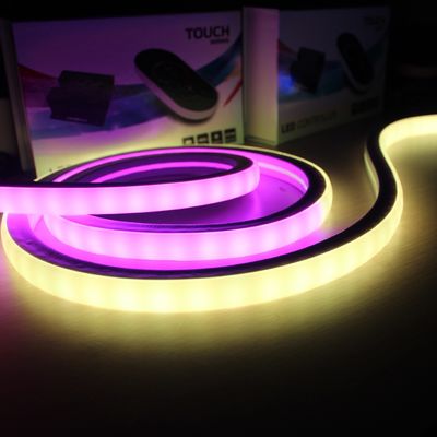 50m 스풀 18x18mm 평방 유연한 사용자 정의 LED 네온 튜브 라이트 RGB 색상 변경 네온