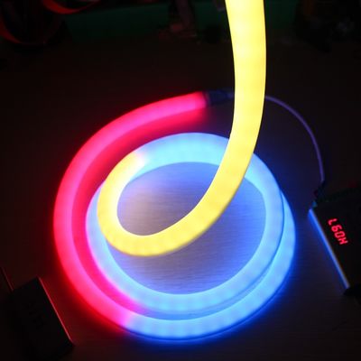 놀라운 360도 LED 둥근 네온 유연 디지털 dmx 네온 스트립 라이트 dmx 픽셀 네온 로프