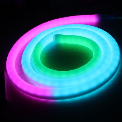 풀 컬러 변경 프로그래밍 가능한 DMX LED 플렉스 네온 360 LED 라이트 네온 교체 픽셀 튜브
