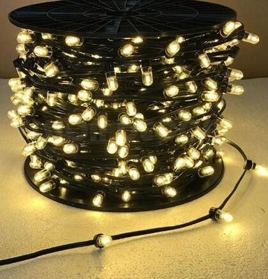 100m 야외 나무 장식 어두운 녹색 와이어 크리스마스 12V LED 요정 클립 라이트 LED 크리스마스