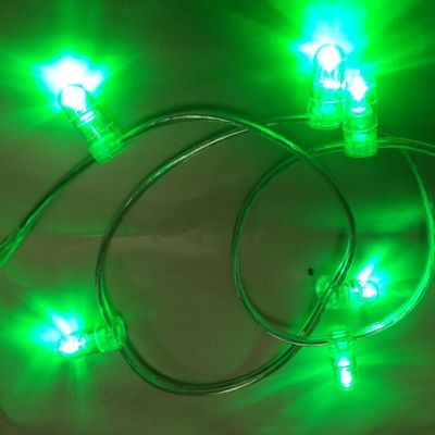 녹색 PVC 크리스탈 와이어 DC 12V 클립 라이트 1000LEDs 요정 빛 줄 100m / 롤 LED 팟 라이트