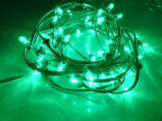 야외 장식 크리스마스 트리 라이트 스트링 100m 666leds 12V LED 클립 라이트 녹색 라이트