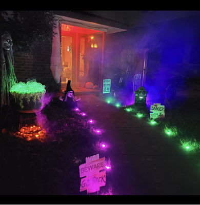 WIFI APP 정원 LED 스트링 라이트 플러그인 RGB 픽셀 잔디 전구